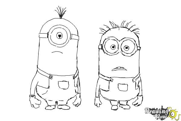 How to Draw Despicable Me Minions - Step 17 How to Draw Despicable Me Minions - Step 17