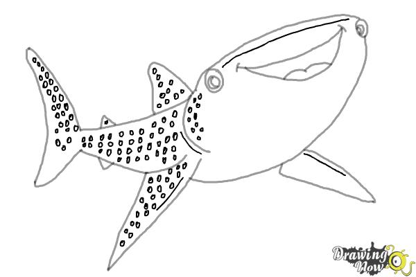 How to Draw Destiny from Finding Dory - Step 7 How to Draw Destiny from Finding Dory - Step 7