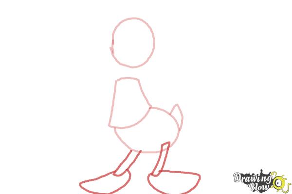 How to Draw Disney Characters - Donald Duck - Step 3 How to Draw Disney Characters - Donald Duck - Step 3
