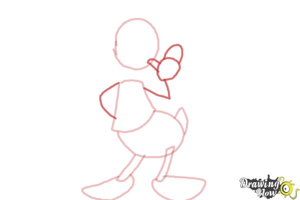 How to Draw Disney Characters - Donald Duck - Step 4 How to Draw Disney Characters - Donald Duck - Step 4