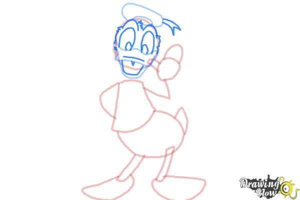 How to Draw Disney Characters - Donald Duck - Step 6 How to Draw Disney Characters - Donald Duck - Step 6