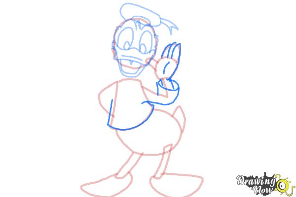 How to Draw Disney Characters - Donald Duck - Step 7 How to Draw Disney Characters - Donald Duck - Step 7