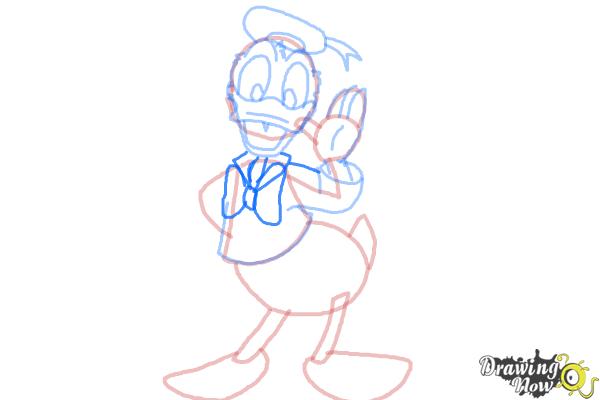 How to Draw Disney Characters - Donald Duck - Step 8 How to Draw Disney Characters - Donald Duck - Step 8