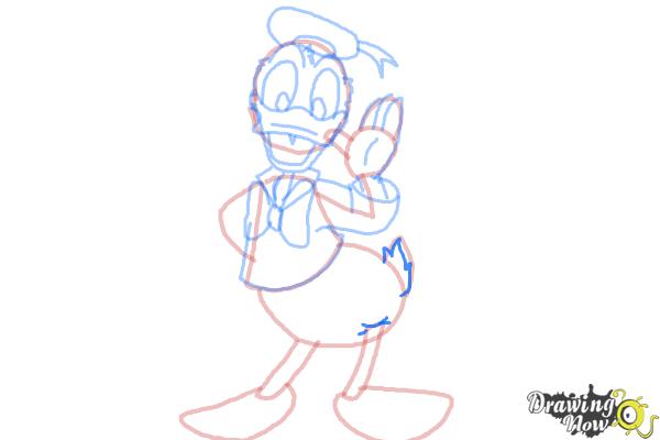 How to Draw Disney Characters - Donald Duck - Step 9 How to Draw Disney Characters - Donald Duck - Step 9