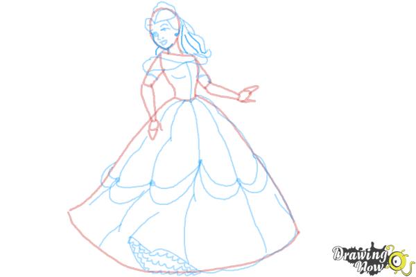 How to Draw Disney Princesses - Step 10 How to Draw Disney Princesses - Step 10
