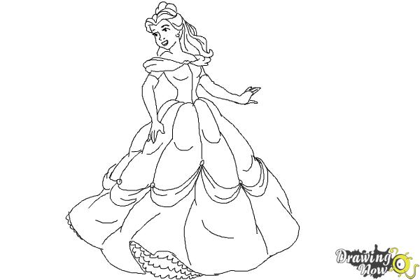 How to Draw Disney Princesses - Step 11 How to Draw Disney Princesses - Step 11