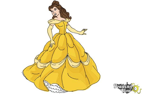How to Draw Disney Princesses - Step 12 How to Draw Disney Princesses - Step 12