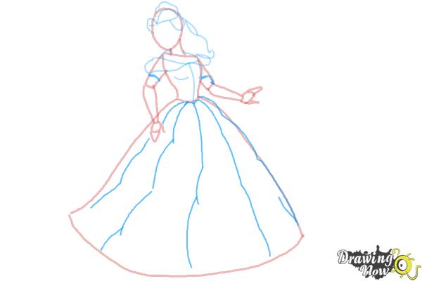 How to Draw Disney Princesses - Step 7 How to Draw Disney Princesses - Step 7