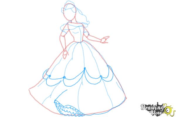How to Draw Disney Princesses - Step 8 How to Draw Disney Princesses - Step 8