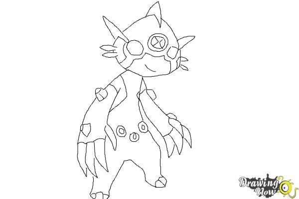 How to Draw Ditto from Ben 10 Omniverse - Step 8 How to Draw Ditto from Ben 10 Omniverse - Step 8