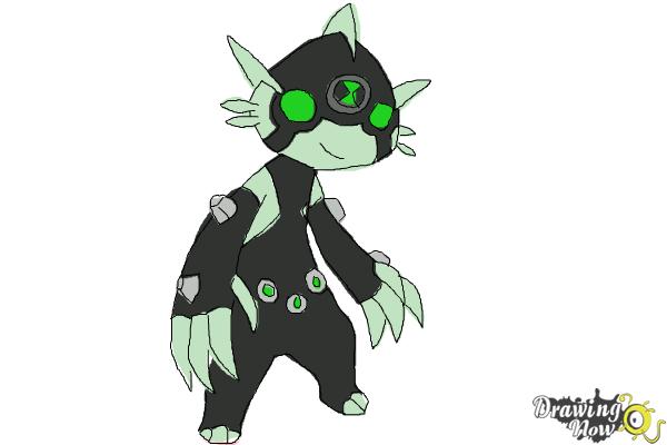 How to Draw Ditto from Ben 10 Omniverse - Step 9 How to Draw Ditto from Ben 10 Omniverse - Step 9
