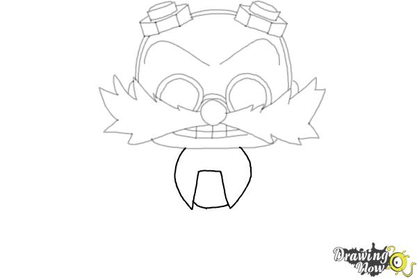 How to Draw Doctor Eggman from Sonic (Chibi) - Step 11 How to Draw Doctor Eggman from Sonic (Chibi) - Step 11