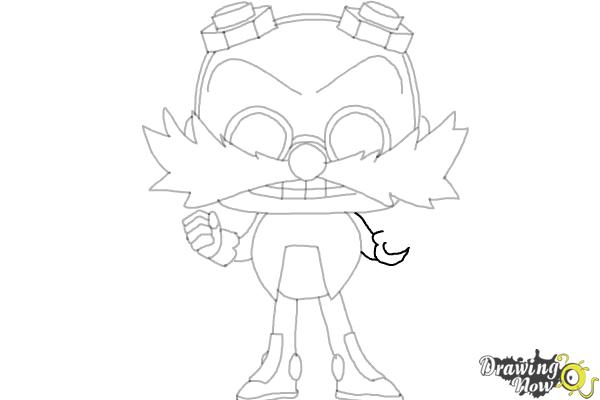 How to Draw Doctor Eggman from Sonic (Chibi) - Step 16 How to Draw Doctor Eggman from Sonic (Chibi) - Step 16