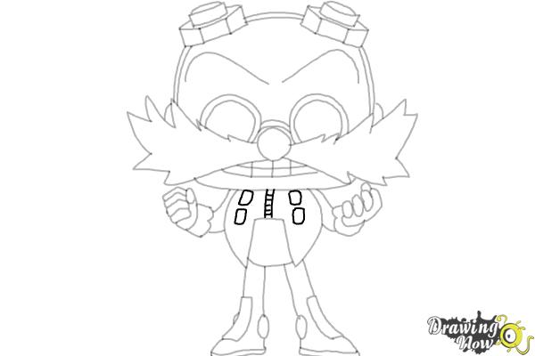 How to Draw Doctor Eggman from Sonic (Chibi) - Step 18 How to Draw Doctor Eggman from Sonic (Chibi) - Step 18