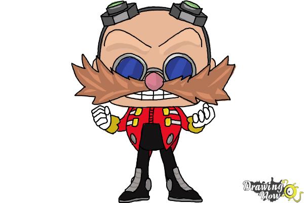 How to Draw Doctor Eggman from Sonic (Chibi) - Step 20 How to Draw Doctor Eggman from Sonic (Chibi) - Step 20