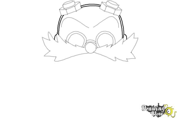 How to Draw Doctor Eggman from Sonic (Chibi) - Step 9 How to Draw Doctor Eggman from Sonic (Chibi) - Step 9