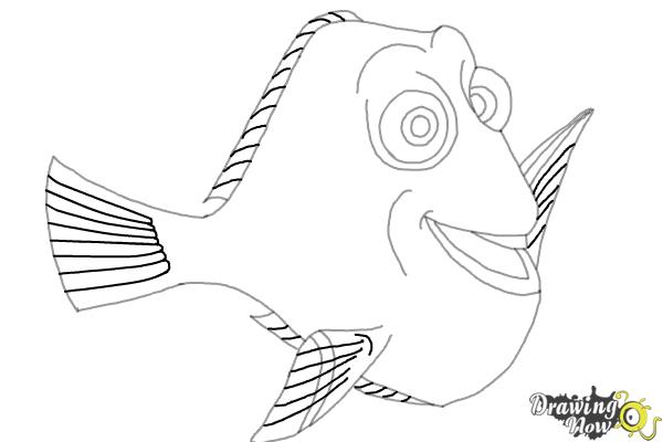 How to Draw Dory from Finding Dory - Step 7 How to Draw Dory from Finding Dory - Step 7