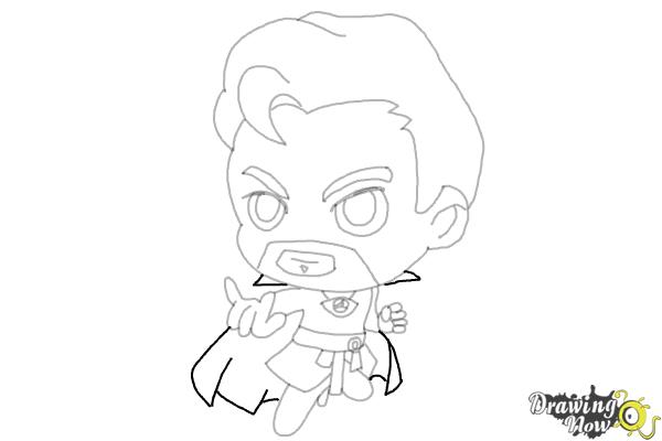How to Draw Dr. Strange (Chibi) - Step 14 How to Draw Dr. Strange (Chibi) - Step 14
