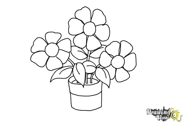 How to Draw Easy Flowers - Step 10 How to Draw Easy Flowers - Step 10
