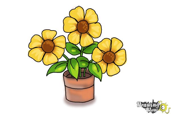 How to Draw Easy Flowers - Step 11 How to Draw Easy Flowers - Step 11