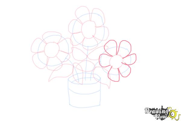 How to Draw Easy Flowers - Step 9 How to Draw Easy Flowers - Step 9