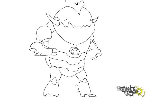How to Draw Eatle from Ben 10 Omniverse - Step 8 How to Draw Eatle from Ben 10 Omniverse - Step 8