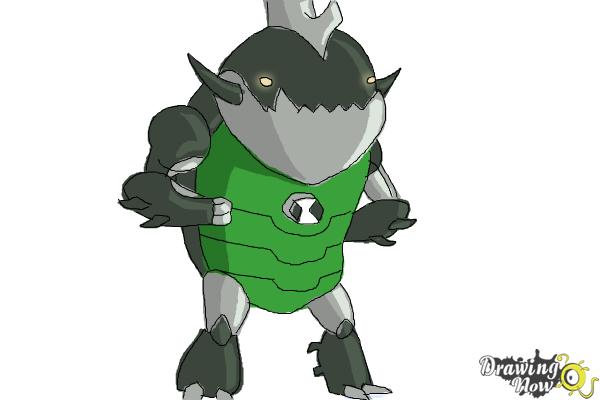 How to Draw Eatle from Ben 10 Omniverse - Step 9 How to Draw Eatle from Ben 10 Omniverse - Step 9