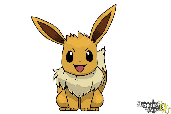 How to Draw Eevee from Pokemon - Step 10 How to Draw Eevee from Pokemon - Step 10