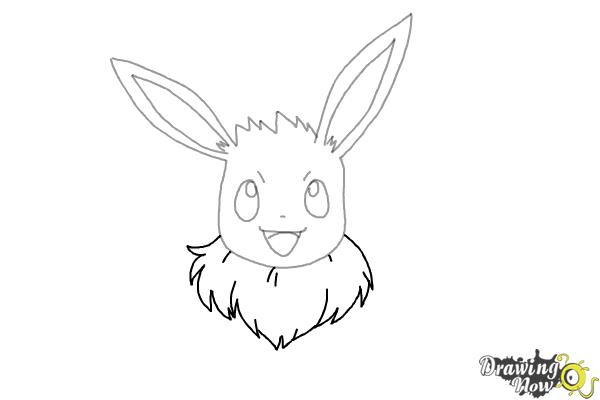 How to Draw Eevee from Pokemon - Step 6 How to Draw Eevee from Pokemon - Step 6