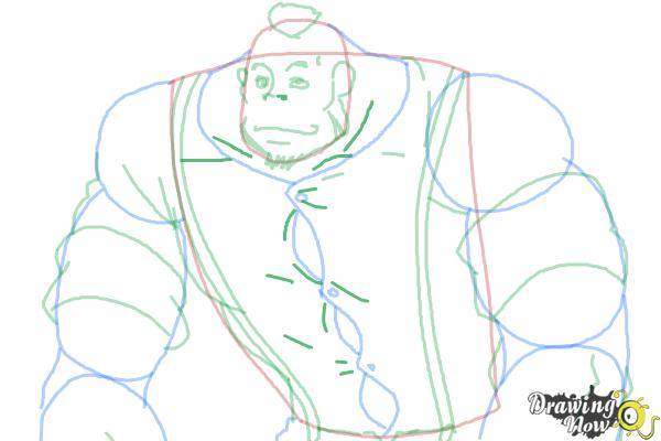 How to Draw Elephantus, Tonzura from Yoru No Yatterman - Step 10 How to Draw Elephantus, Tonzura from Yoru No Yatterman - Step 10
