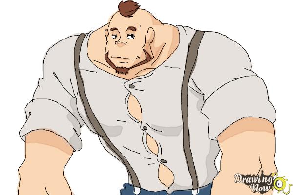 How to Draw Elephantus, Tonzura from Yoru No Yatterman - Step 12 How to Draw Elephantus, Tonzura from Yoru No Yatterman - Step 12