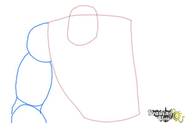 How to Draw Elephantus, Tonzura from Yoru No Yatterman - Step 3 How to Draw Elephantus, Tonzura from Yoru No Yatterman - Step 3