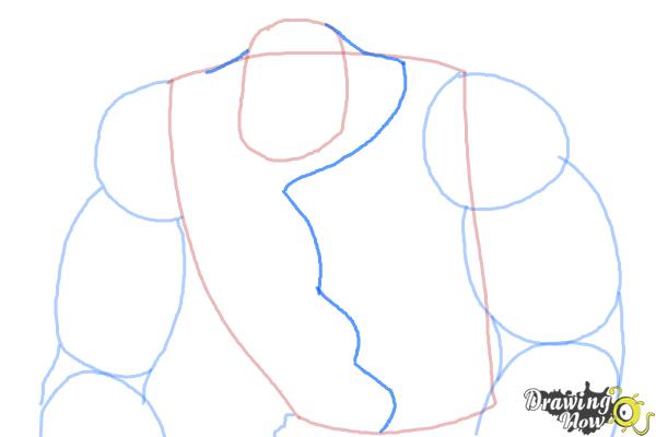 How to Draw Elephantus, Tonzura from Yoru No Yatterman - Step 5 How to Draw Elephantus, Tonzura from Yoru No Yatterman - Step 5