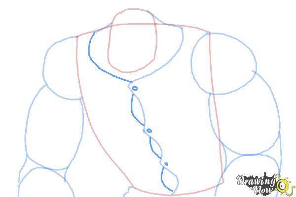 How to Draw Elephantus, Tonzura from Yoru No Yatterman - Step 6 How to Draw Elephantus, Tonzura from Yoru No Yatterman - Step 6