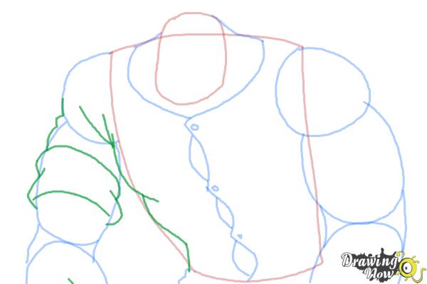 How to Draw Elephantus, Tonzura from Yoru No Yatterman - Step 7 How to Draw Elephantus, Tonzura from Yoru No Yatterman - Step 7
