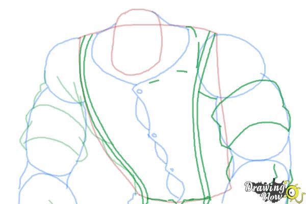 How to Draw Elephantus, Tonzura from Yoru No Yatterman - Step 8 How to Draw Elephantus, Tonzura from Yoru No Yatterman - Step 8