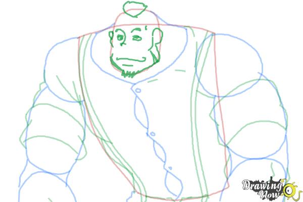 How to Draw Elephantus, Tonzura from Yoru No Yatterman - Step 9 How to Draw Elephantus, Tonzura from Yoru No Yatterman - Step 9
