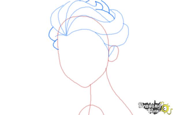 How to Draw Elsa Step by Step - Step 5 How to Draw Elsa Step by Step - Step 5