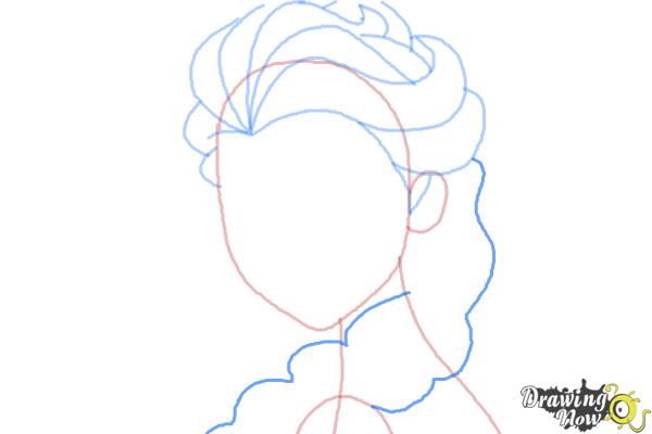 How to Draw Elsa Step by Step - Step 6 How to Draw Elsa Step by Step - Step 6