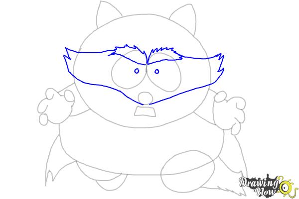 How To Draw Eric Cartman as The Coon - Step 6 How To Draw Eric Cartman as The Coon - Step 6
