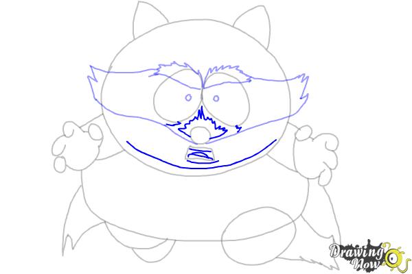 How To Draw Eric Cartman as The Coon - Step 7 How To Draw Eric Cartman as The Coon - Step 7