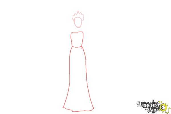 How to Draw Evil Queen, Disney Villain - Step 2 How to Draw Evil Queen, Disney Villain - Step 2
