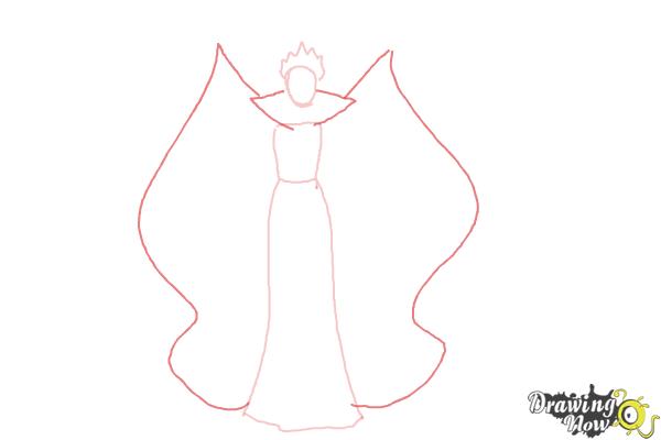 How to Draw Evil Queen, Disney Villain - Step 3 How to Draw Evil Queen, Disney Villain - Step 3