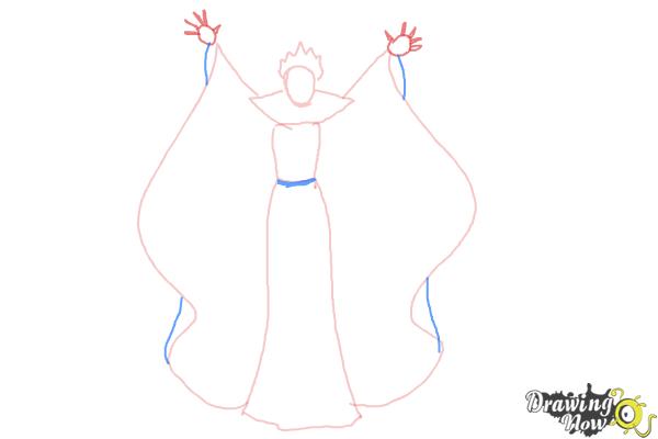 How to Draw Evil Queen, Disney Villain - Step 4 How to Draw Evil Queen, Disney Villain - Step 4