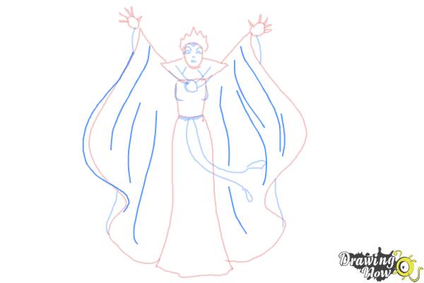 How to Draw Evil Queen, Disney Villain - Step 7 How to Draw Evil Queen, Disney Villain - Step 7