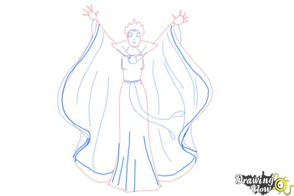 How to Draw Evil Queen, Disney Villain - Step 8 How to Draw Evil Queen, Disney Villain - Step 8