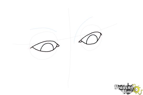 How to Draw Eyes Looking Down - Step 5