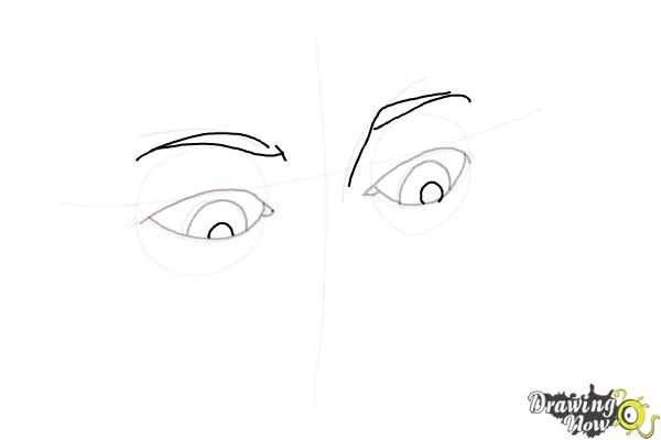 How to Draw Eyes Looking Down - Step 6