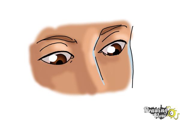 How to Draw Eyes Looking Down - Step 8