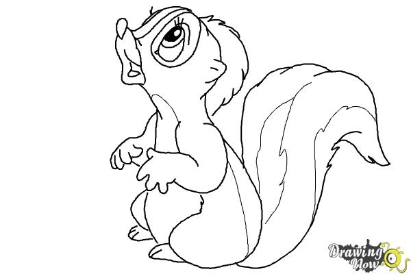 How to Draw Flower from Bambi - Step 10 How to Draw Flower from Bambi - Step 10